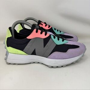 New Balance 327 Black Dark Violet Running Shoes Multicolor Women’s Size 8